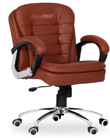 OfficeArray Tan Leatherette Medium Back DIY Executive Office Chair OfficeArray Tan Leatherette Medium Back DIY Executive Office Chair image